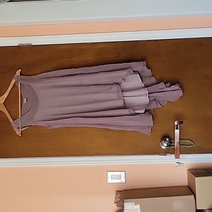 Purple layered sheer tunic top